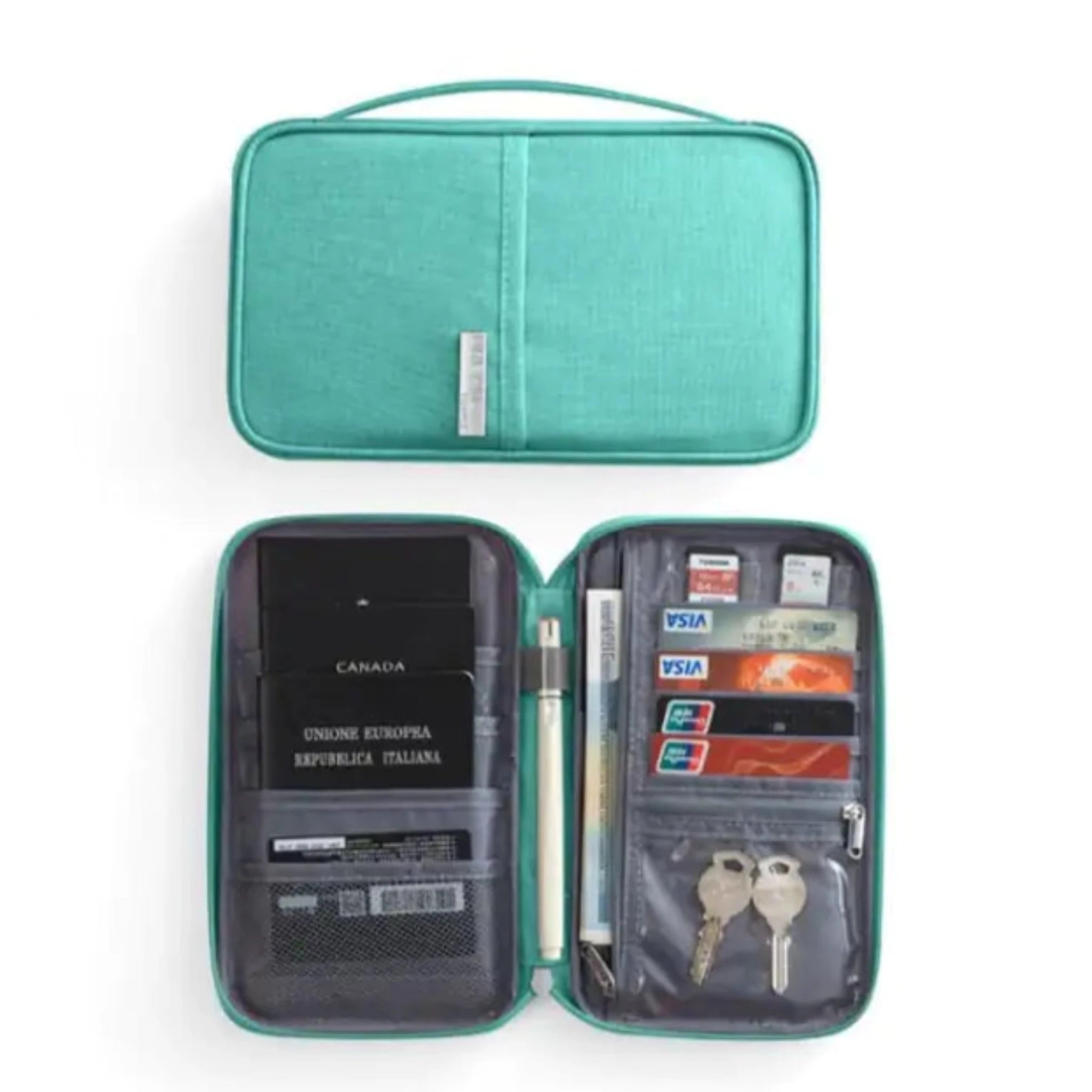 Travel Wallet in Blue (Small)