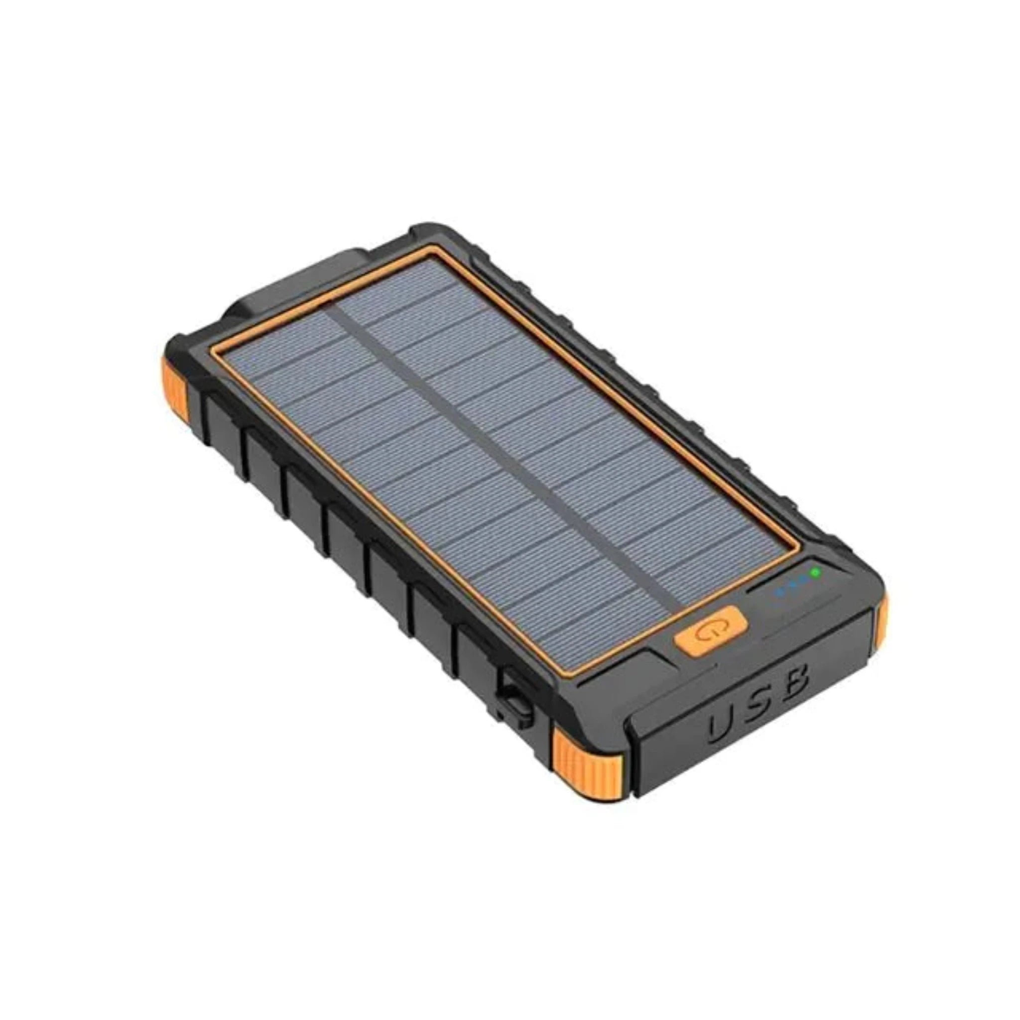 Waterproof Solar Fast Charging Portable Power Bank in Orange