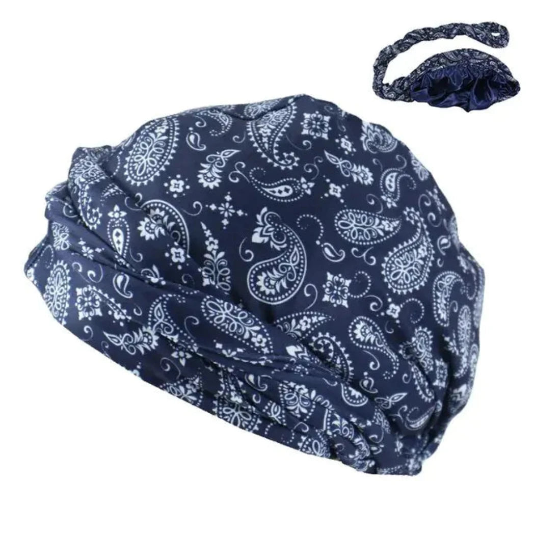 Twist Head Wraps in Blue