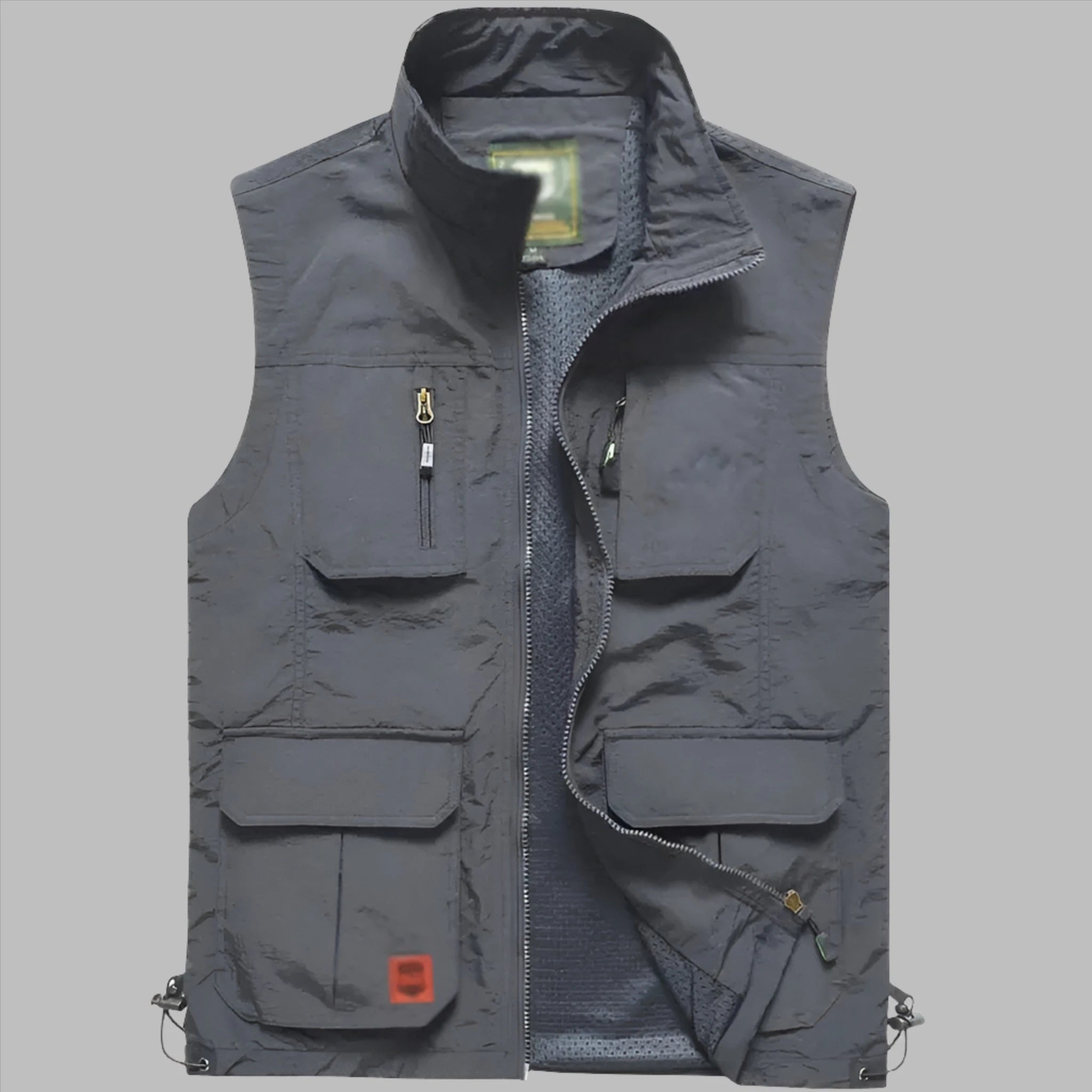 Multi-Pockets Classic Jackets in Gray