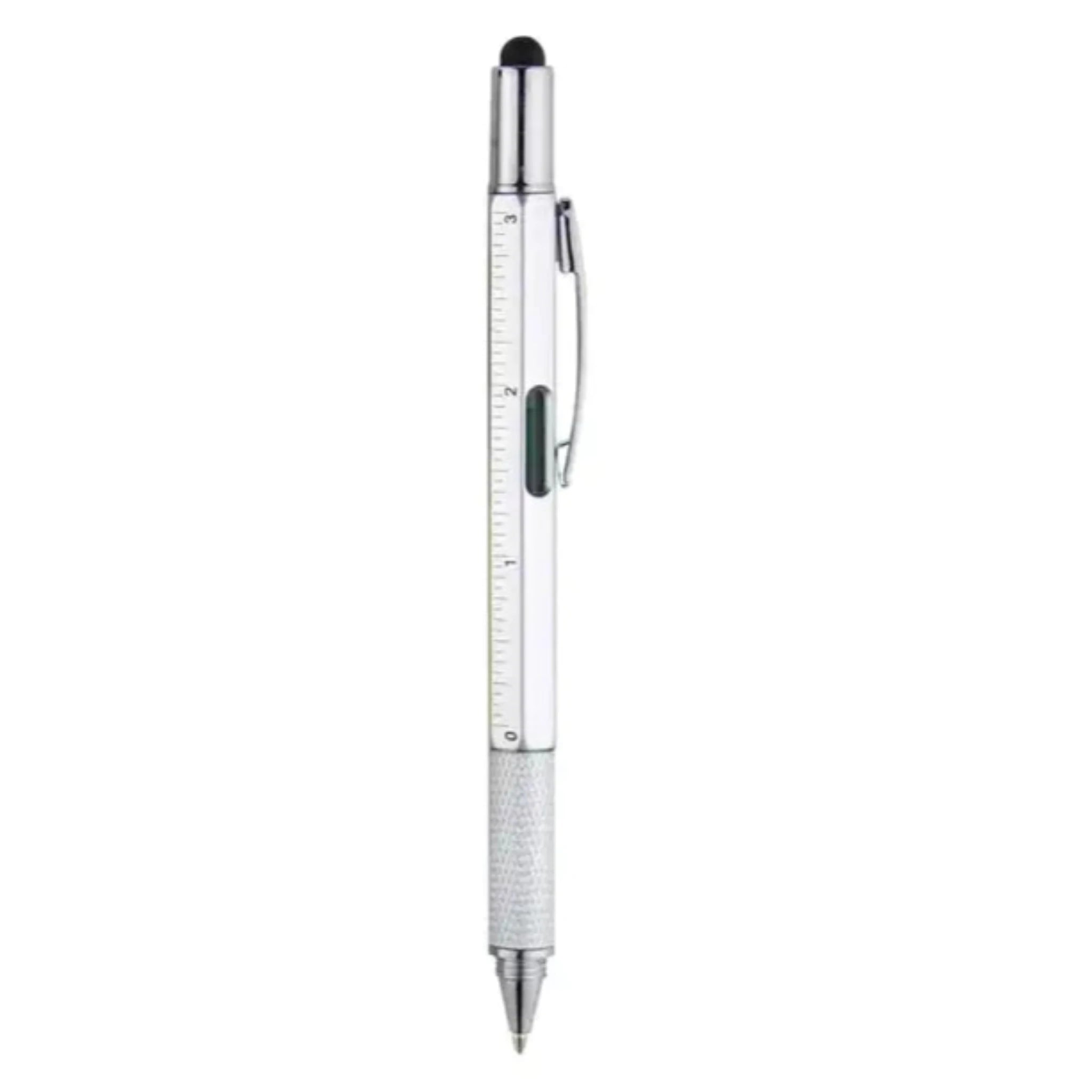 Versatile 6-in-1 Multi-Function Pen in Silver