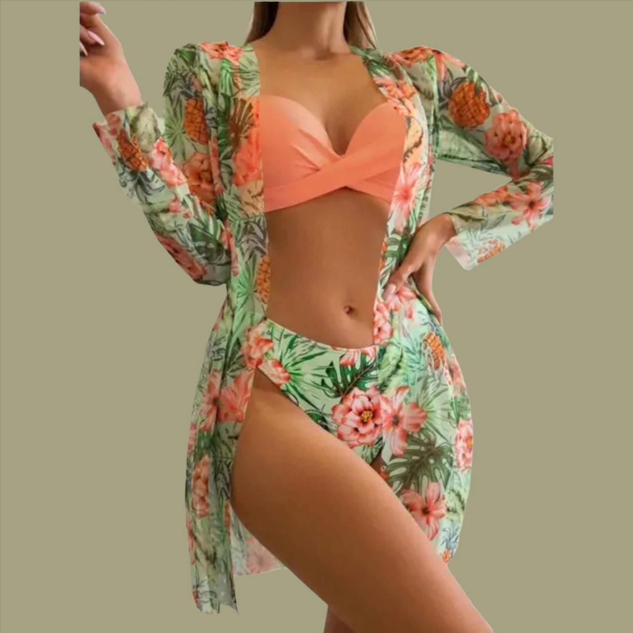 Beach Wear Set in Orange