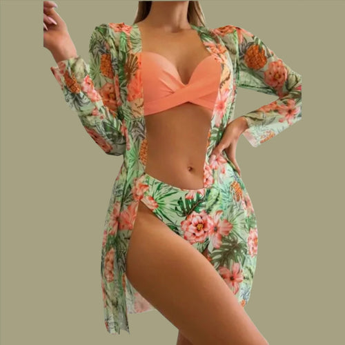 Load image into Gallery viewer, Beach Wear Set in Orange
