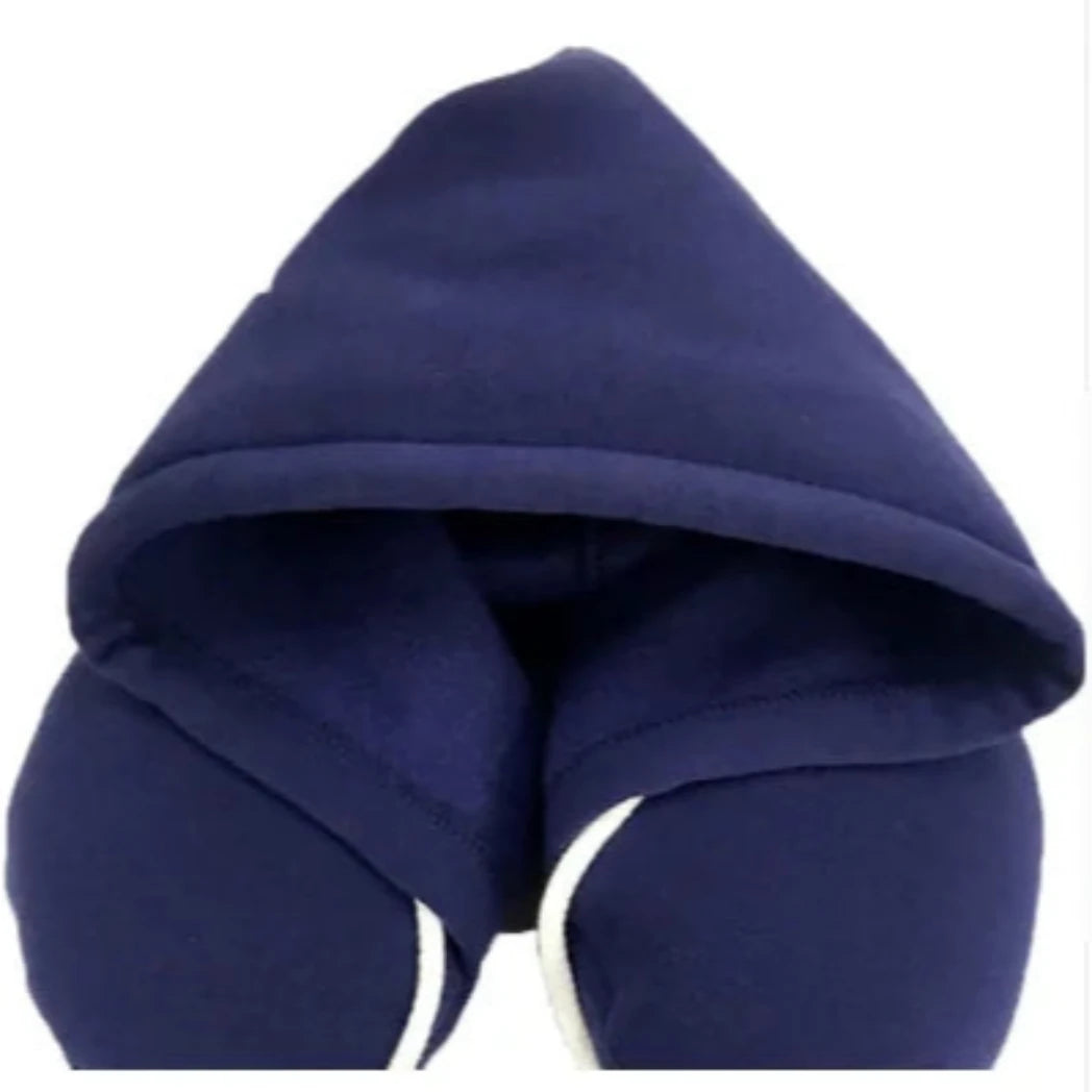 Travel Pillow & Privacy Hoodie in Navy