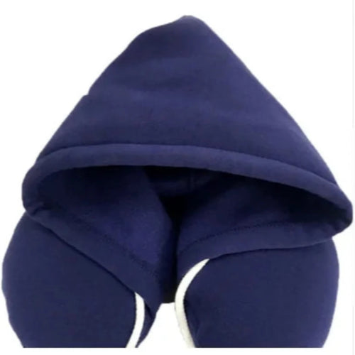 Load image into Gallery viewer, Travel Pillow &amp; Privacy Hoodie in Navy
