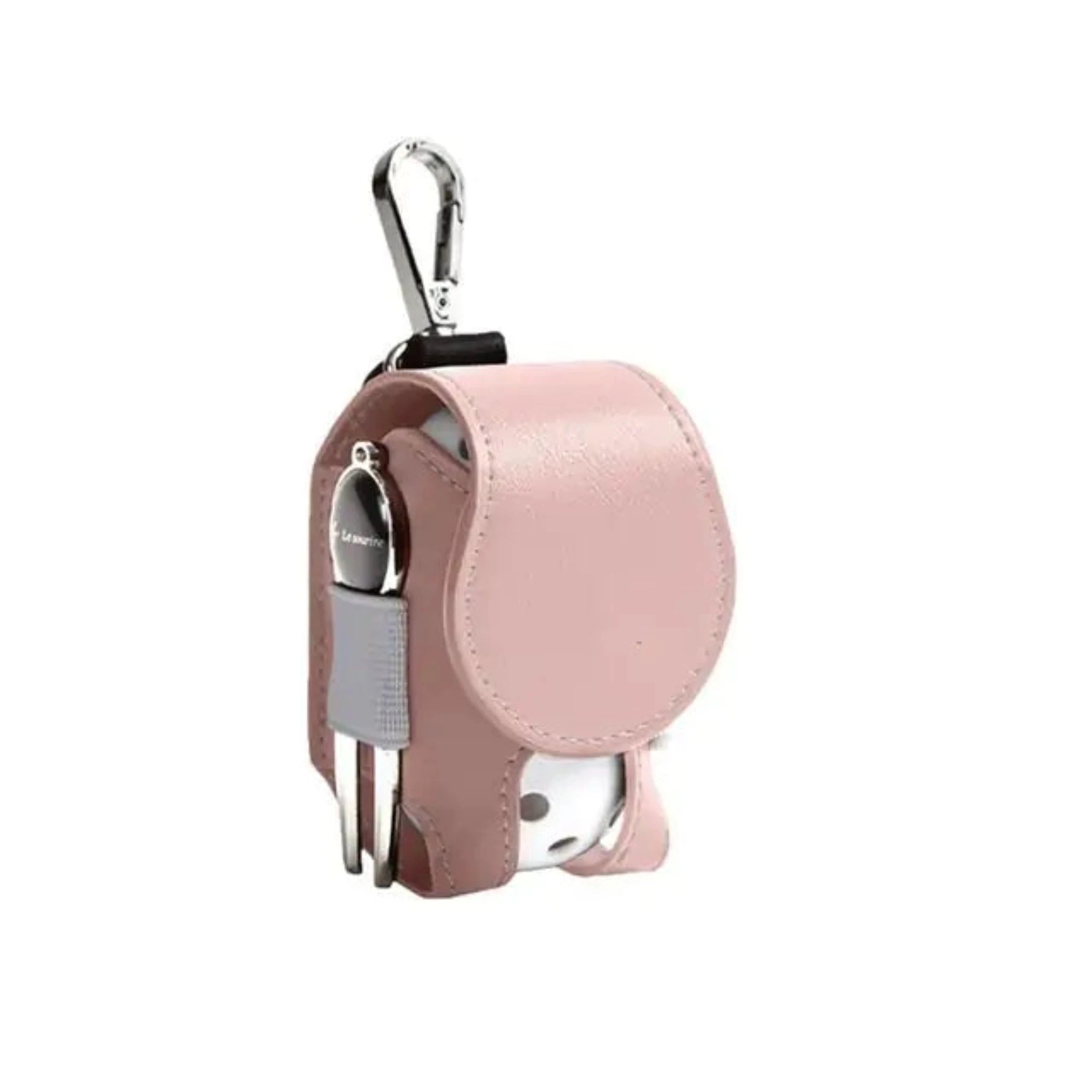 Mini Leather Golf Ball Pouch in Pink