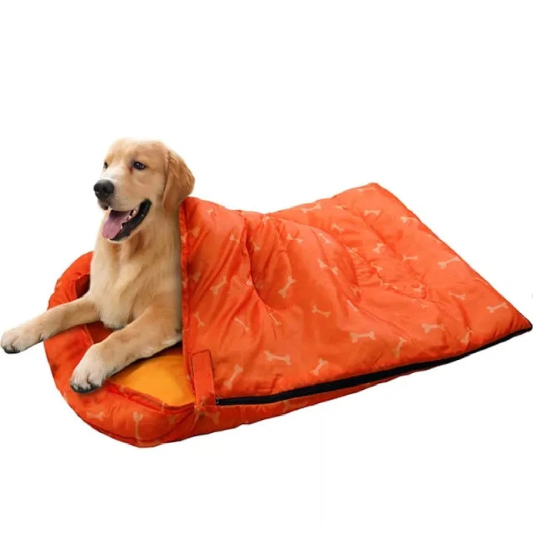 Packable Waterproof Dog Sleeping Bag in Orange