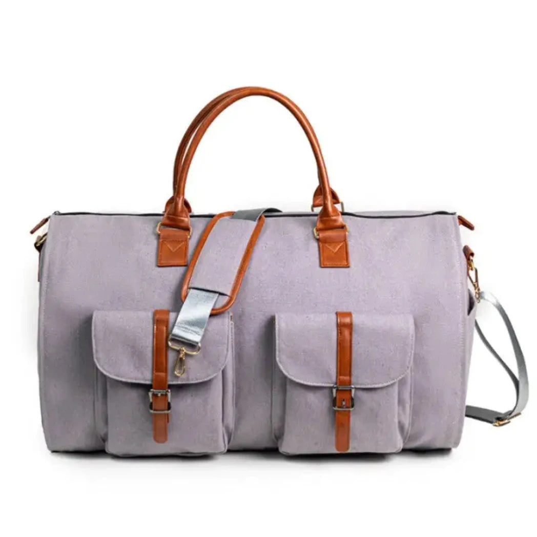 Waterproof Convertible Travel Bag in Light Gray