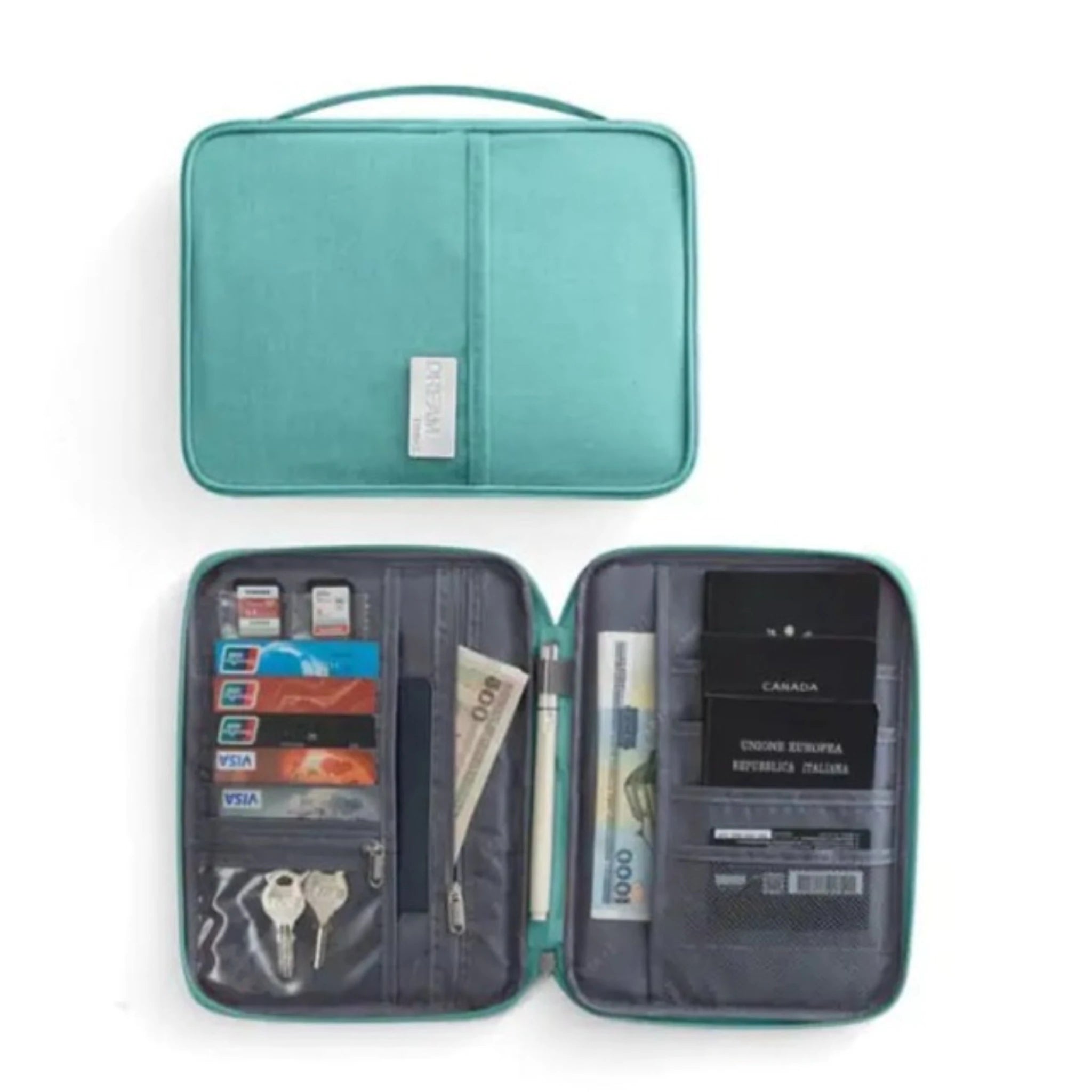 Travel Wallet in Blue (Large)