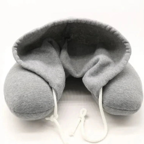 Load image into Gallery viewer, Travel Pillow &amp; Privacy Hoodie in Gray
