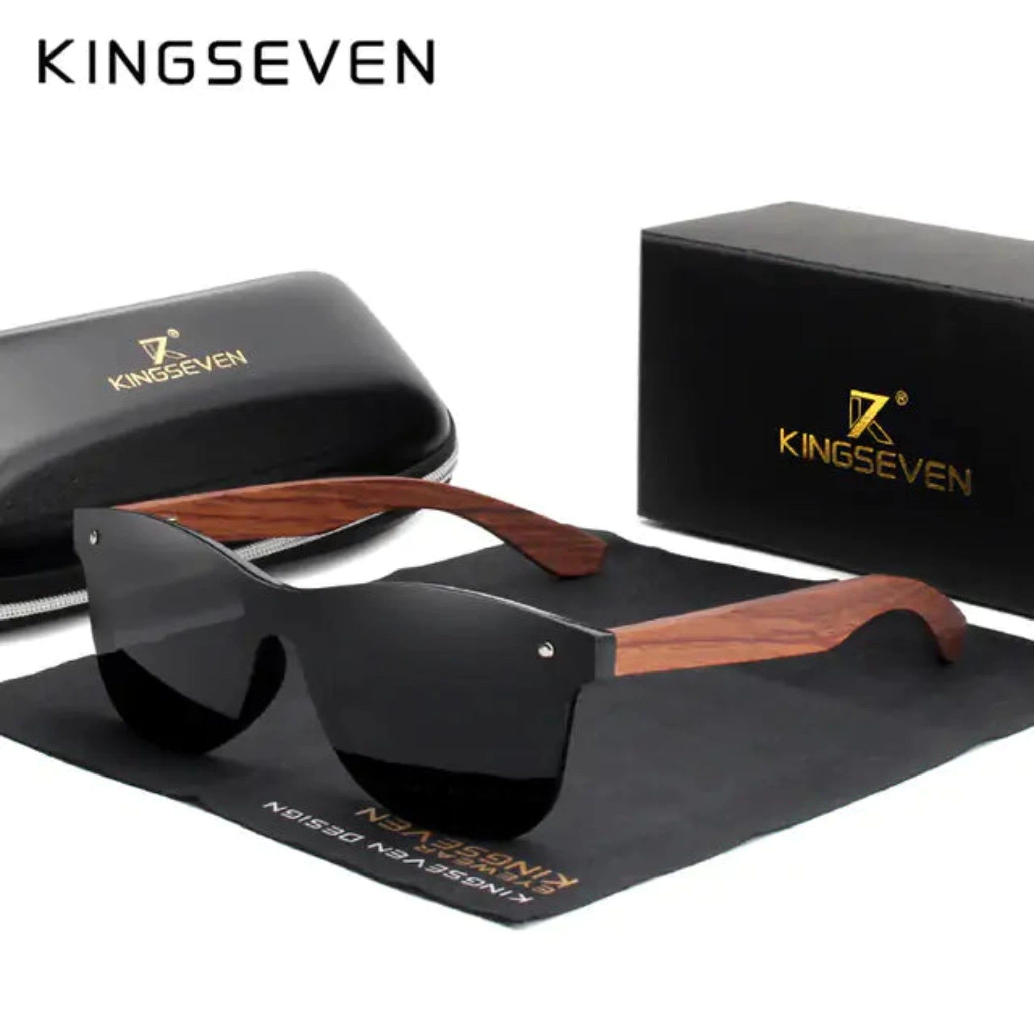 Natural Wooden Sunglasses in Black