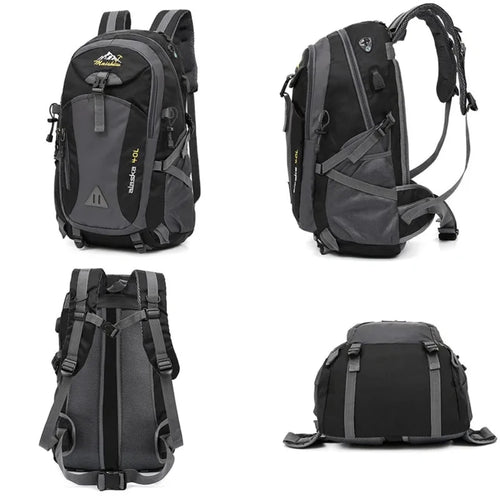 Load image into Gallery viewer, Waterproof Camping Travel Backpack in Black
