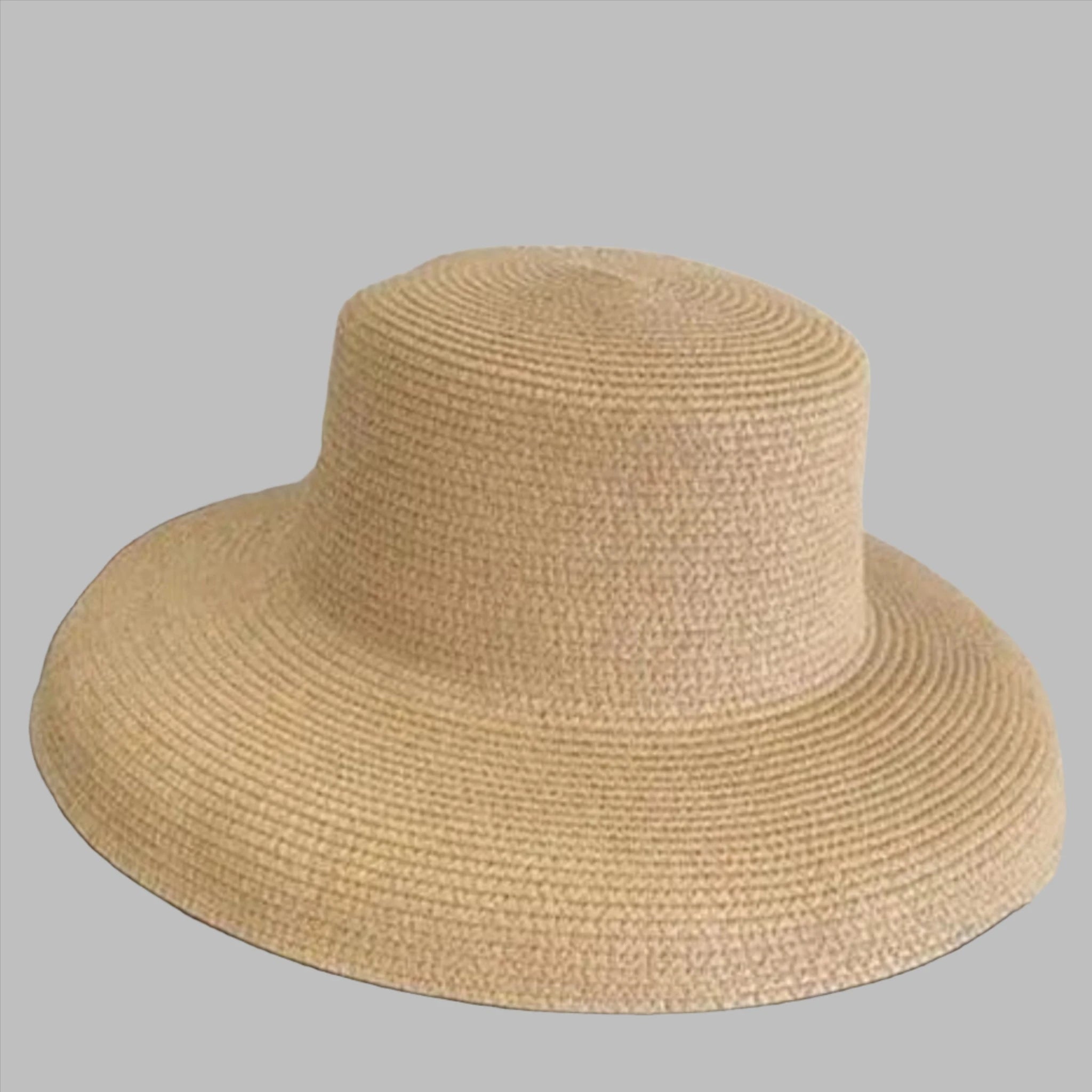 Big Brim Holiday Hat in Groovy Tan