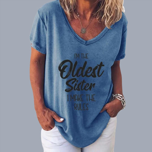 Load image into Gallery viewer, Older Sister Tee in Blue
