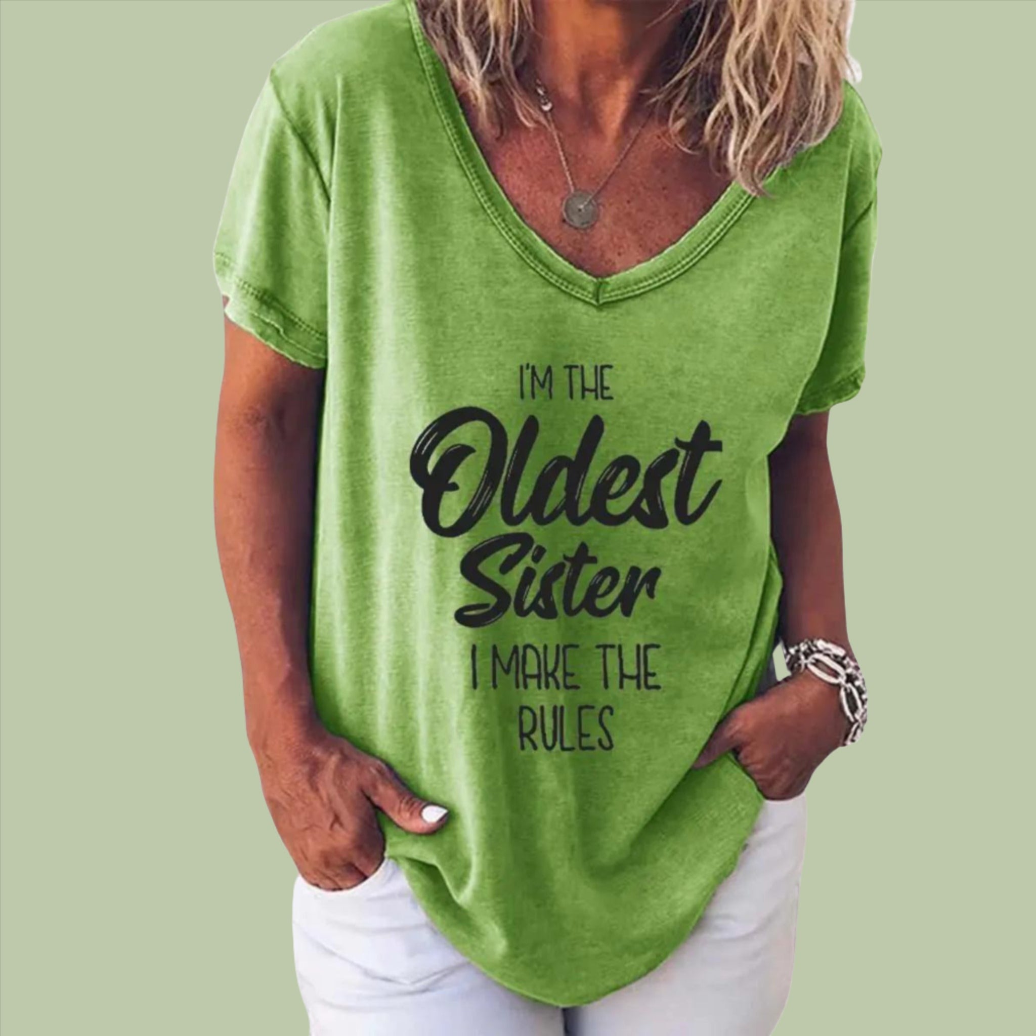 Older Sister Tee in Green