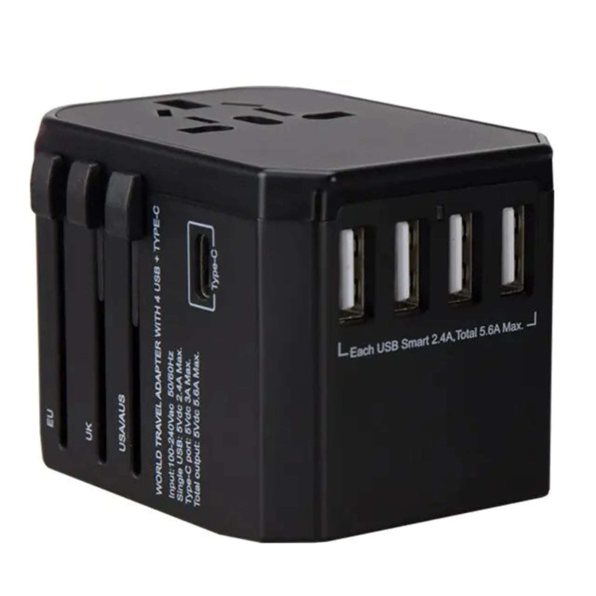 Ports Travel Adapter in Black