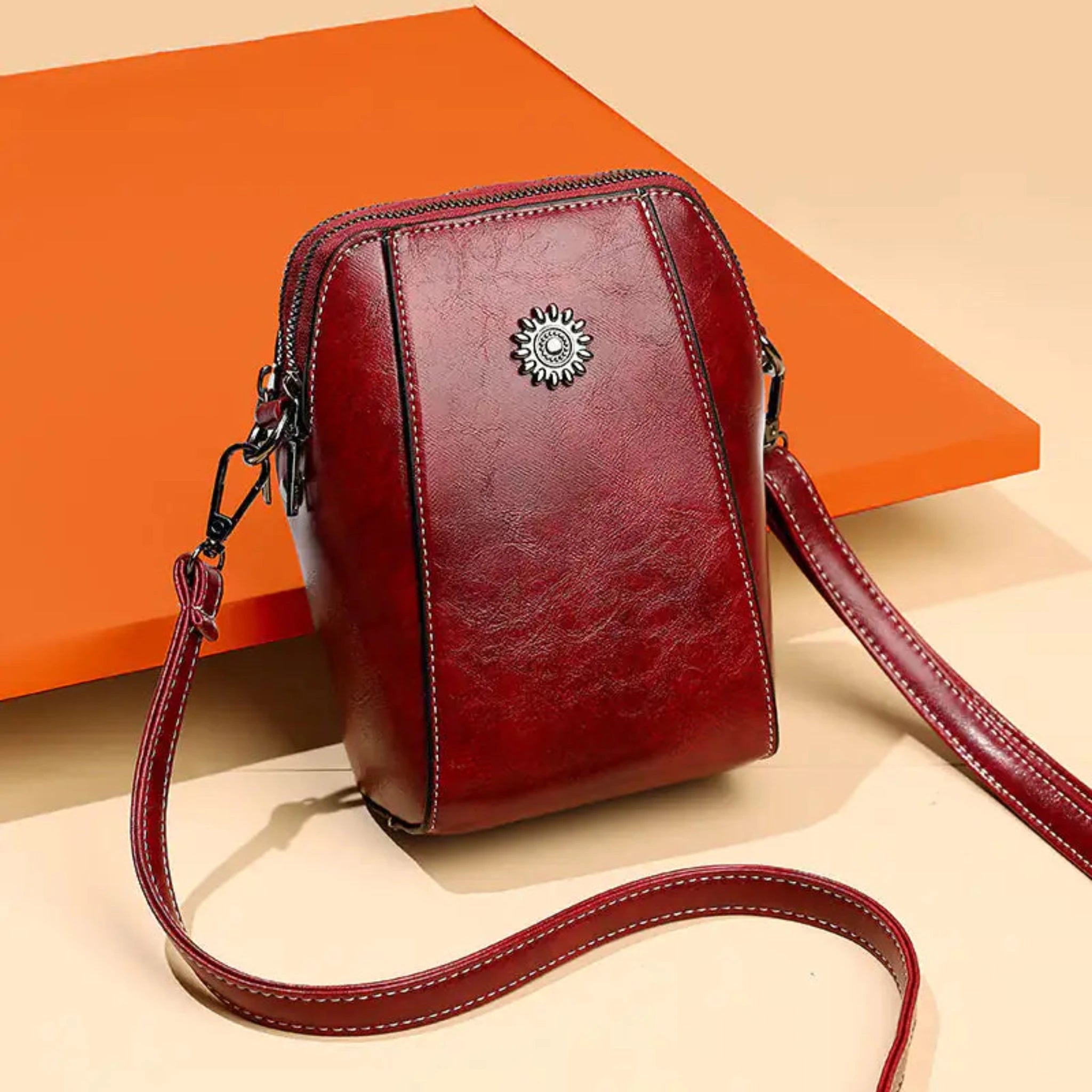 Jasmine Mini Crossbody Bag in Red