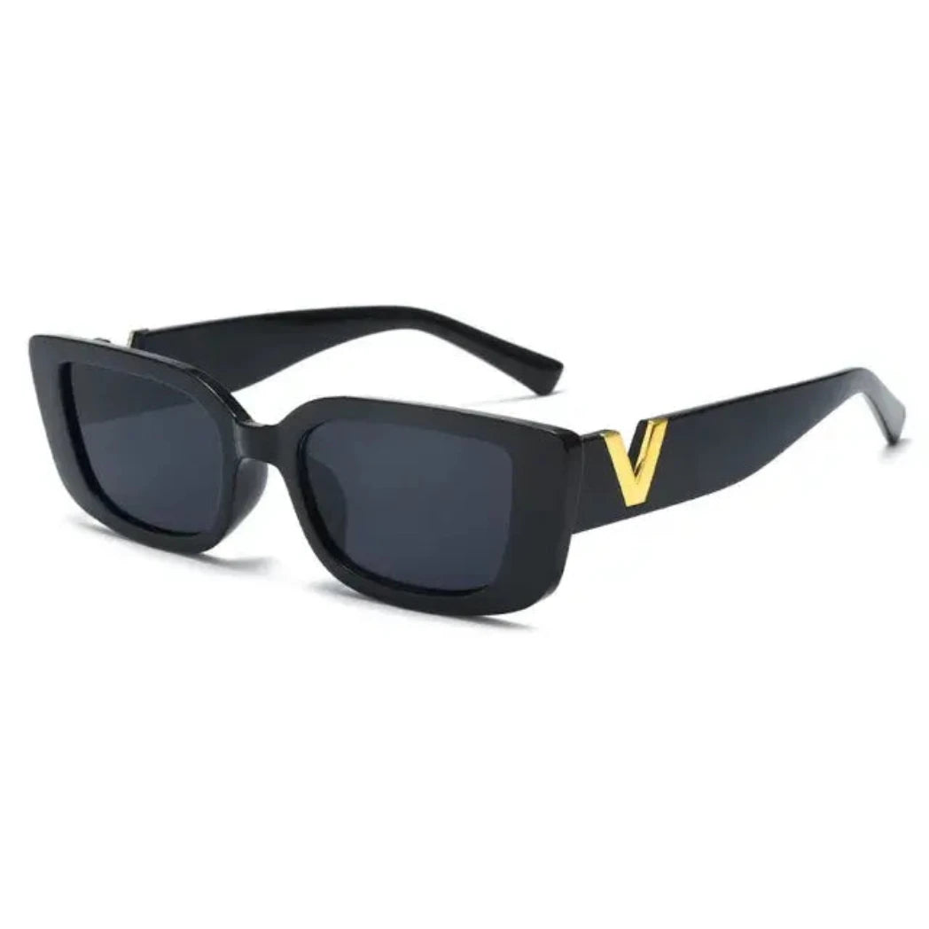 Retro Cool Small Frame Sunglasses in Black