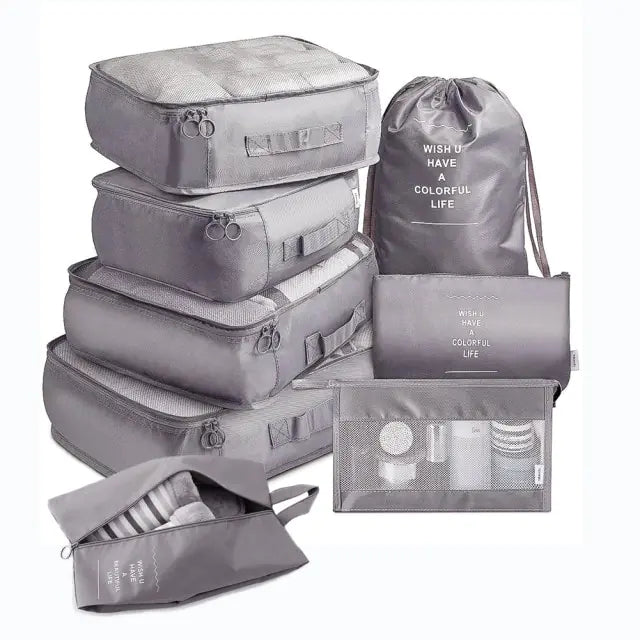 Large Capacity Travel Organizer (8 Pieces)