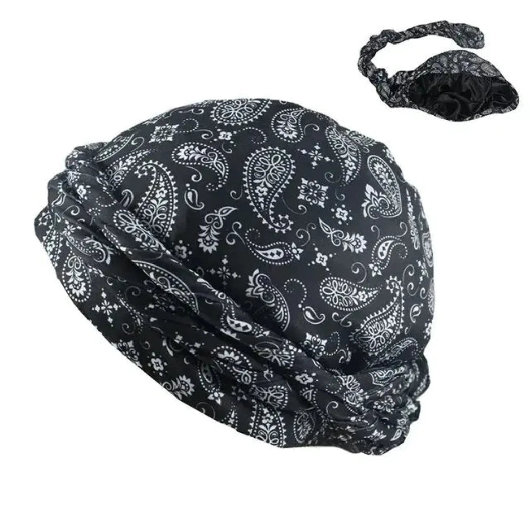 Twist Head Wraps in Black