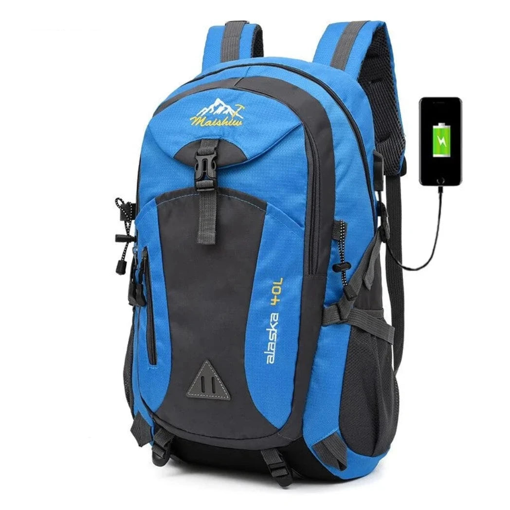 Waterproof Camping Travel Backpack in Blue