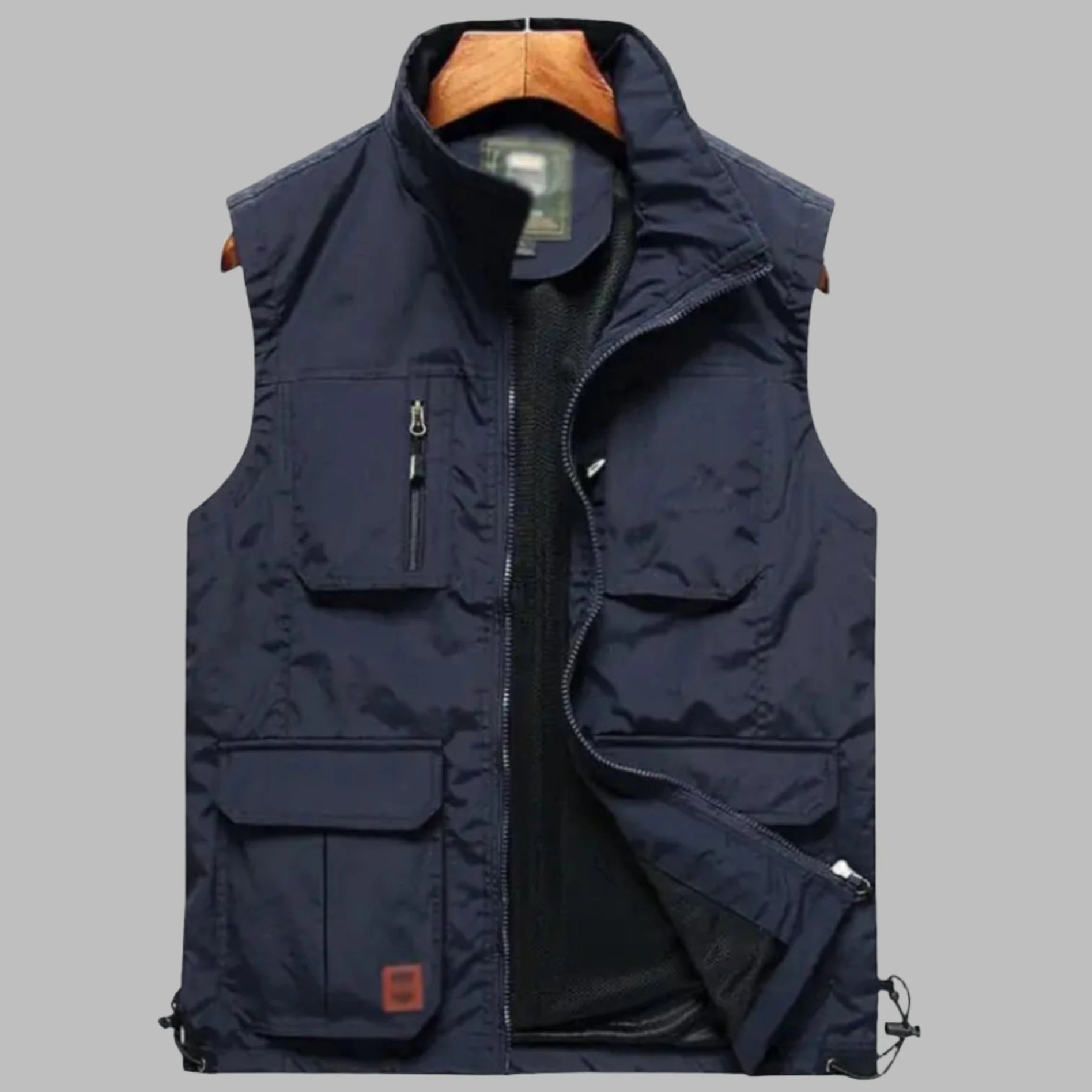 Multi-Pockets Classic Jackets in Navy Blue