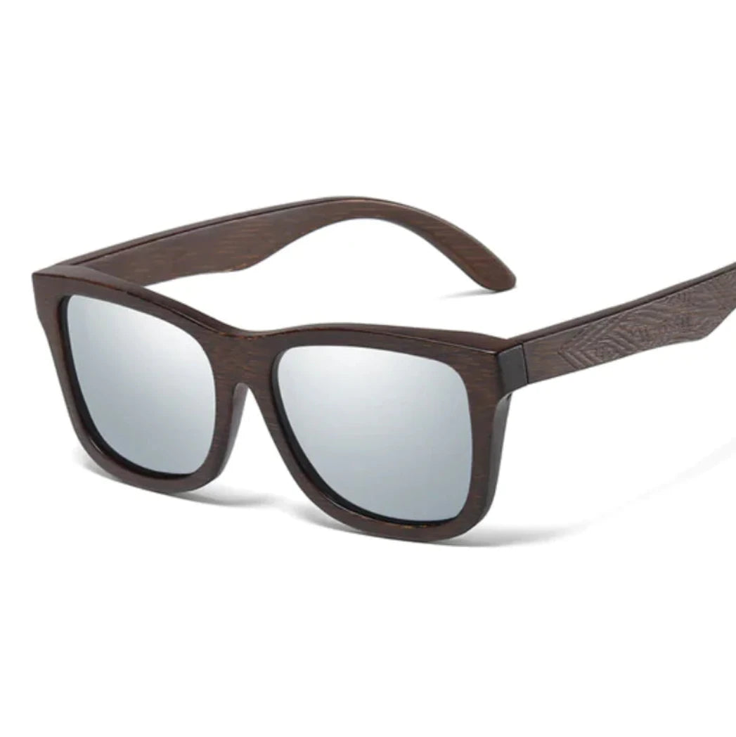 Bamboo Sunglasses with Silver Lenses