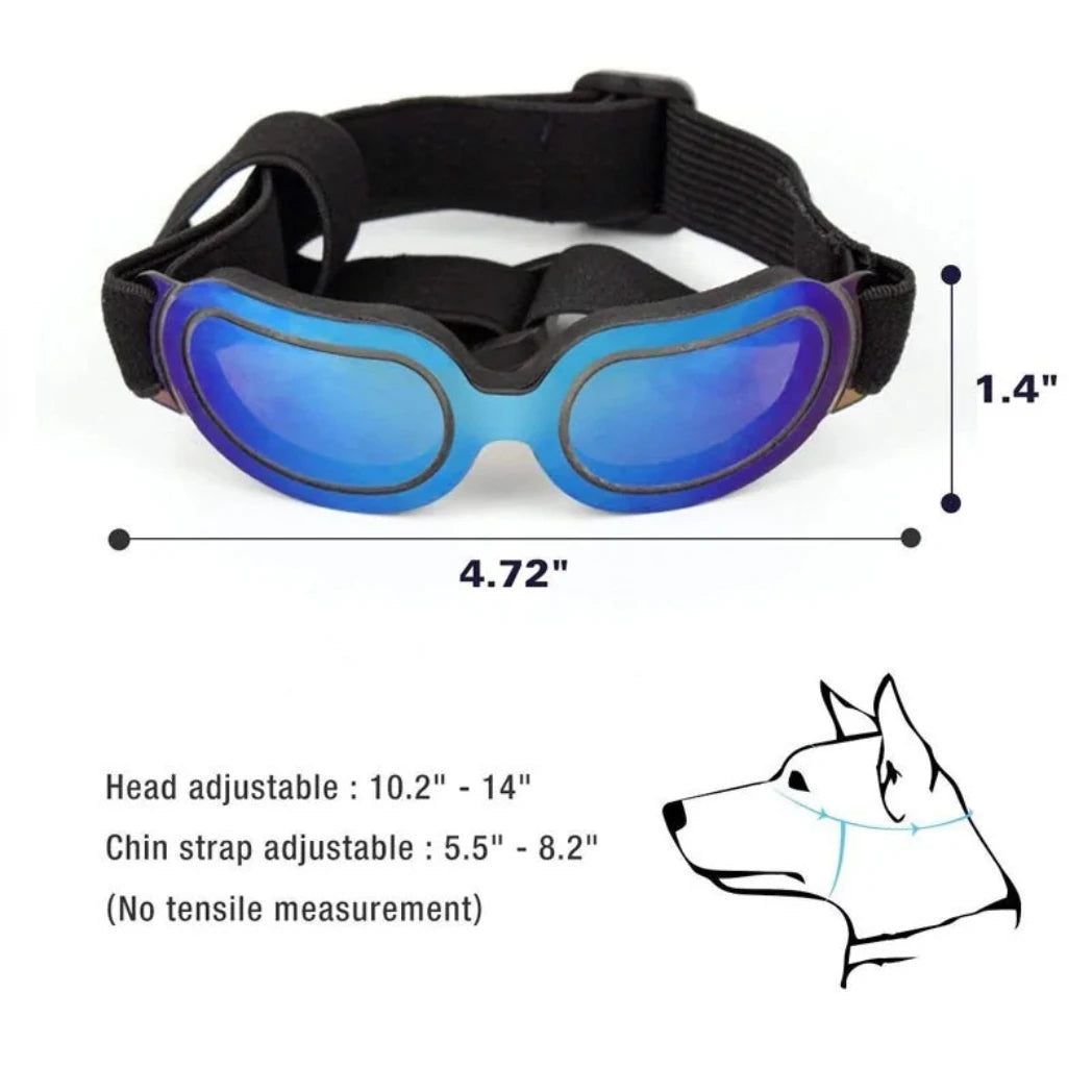 UV Protection Dog Sunglasses Measurements