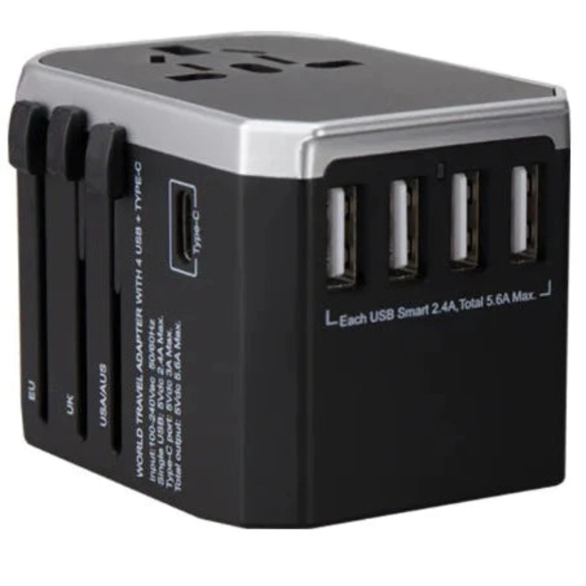 Ports Travel Adapter in Silver