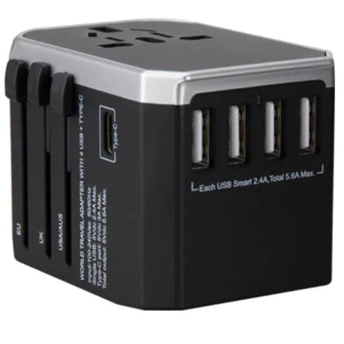 Load image into Gallery viewer, Ports Travel Adapter in Silver
