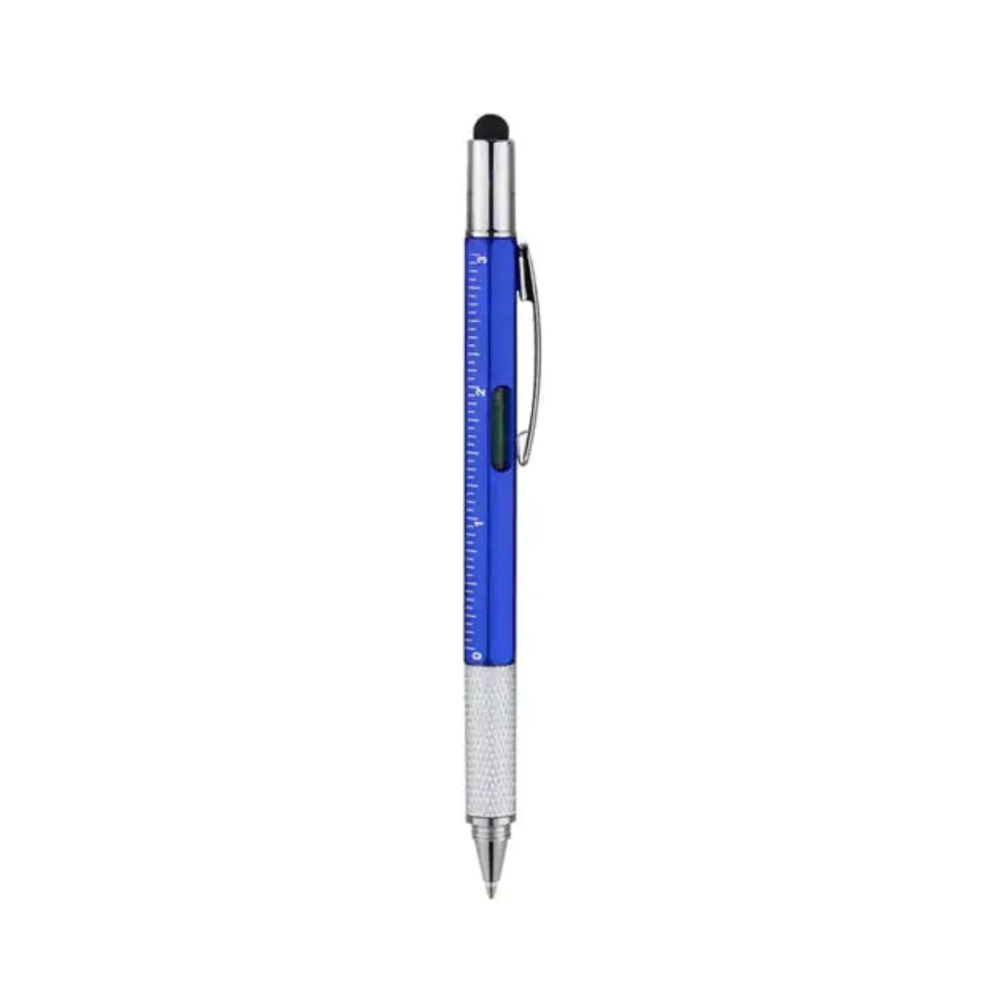 Versatile 6-in-1 Multi-Function Pen in Blue