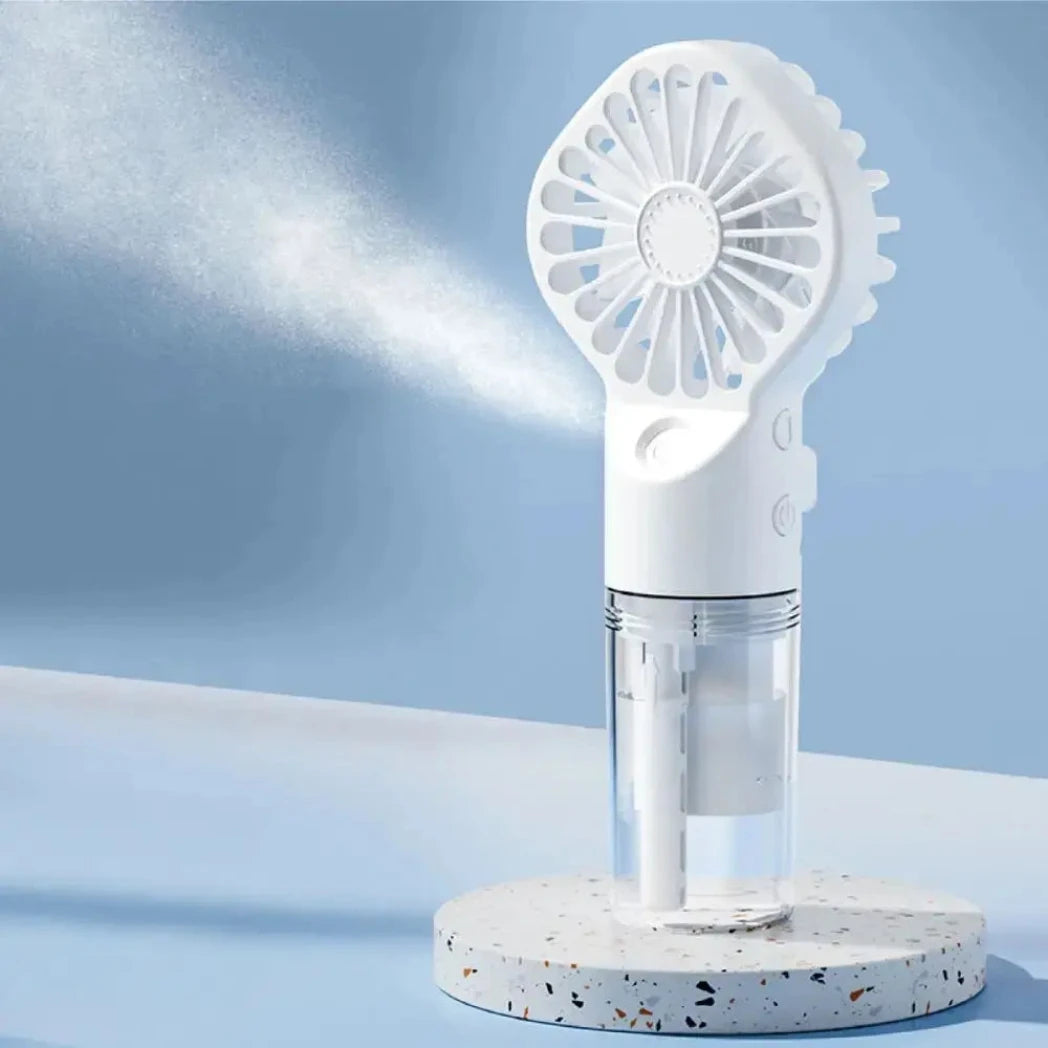 Mini Spray Cooling Fan in White