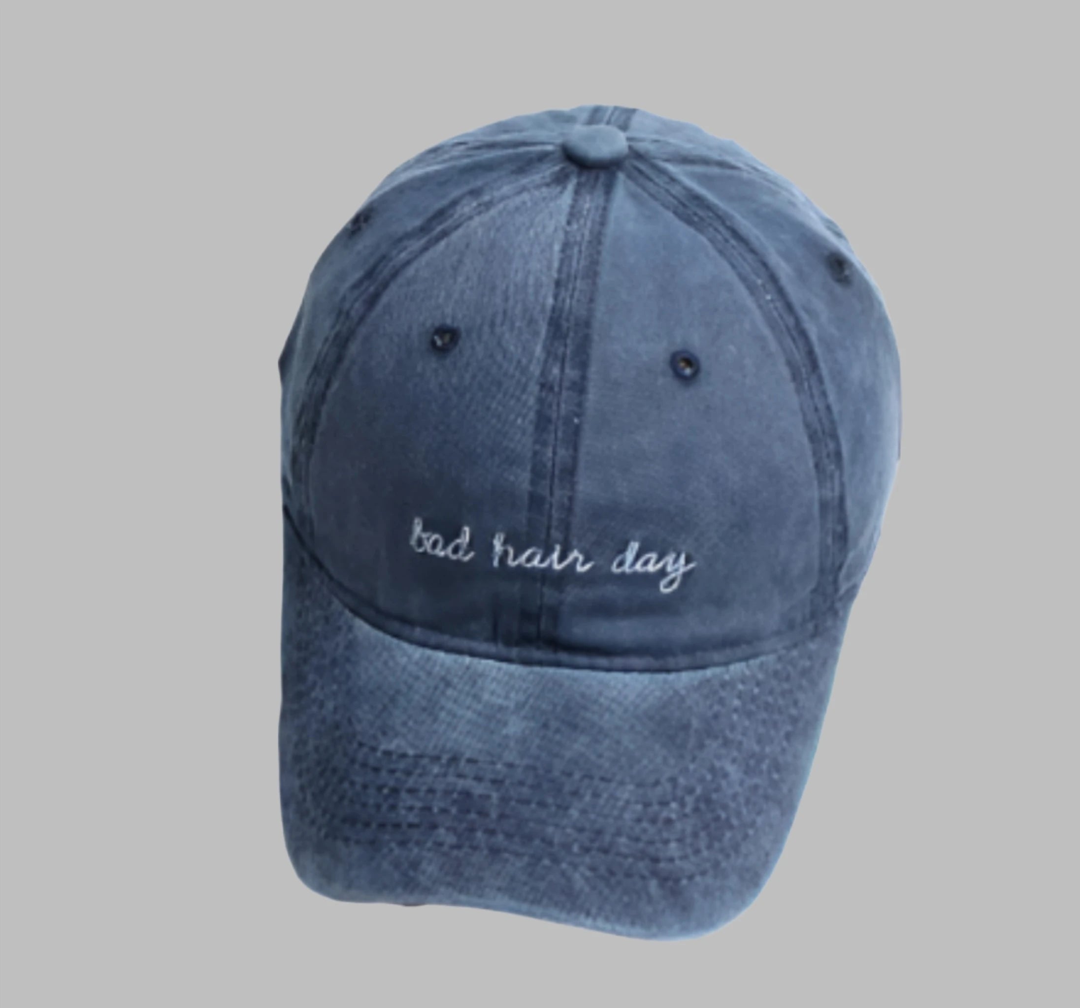 'Bad Hair Day' Embroidered Baseball Cap