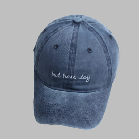 'Bad Hair Day' Embroidered Baseball Cap