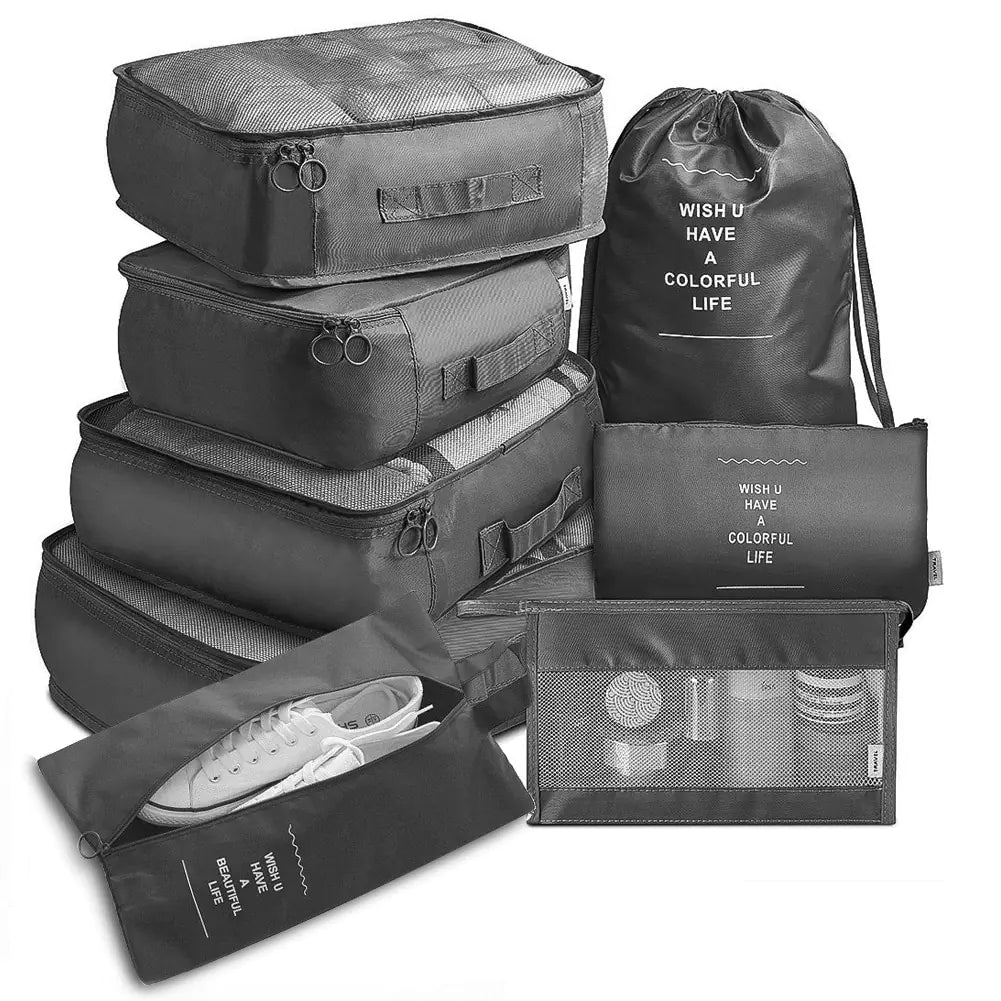 Large Capacity Travel Organizer (8 Pieces)