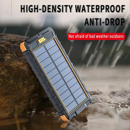 Waterproof Solar Fast Charging Portable Power Bank