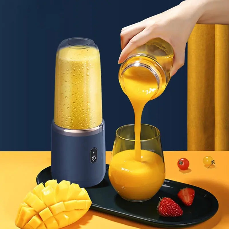 Personal Travel Mini Fruit Juicer in Blue