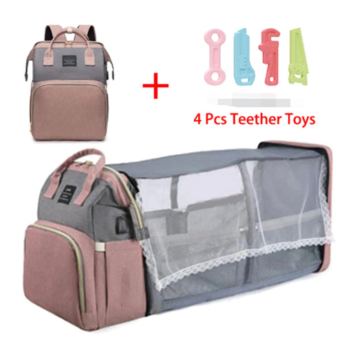 Load image into Gallery viewer, Lightweight Portable Folding Crib in Pink
