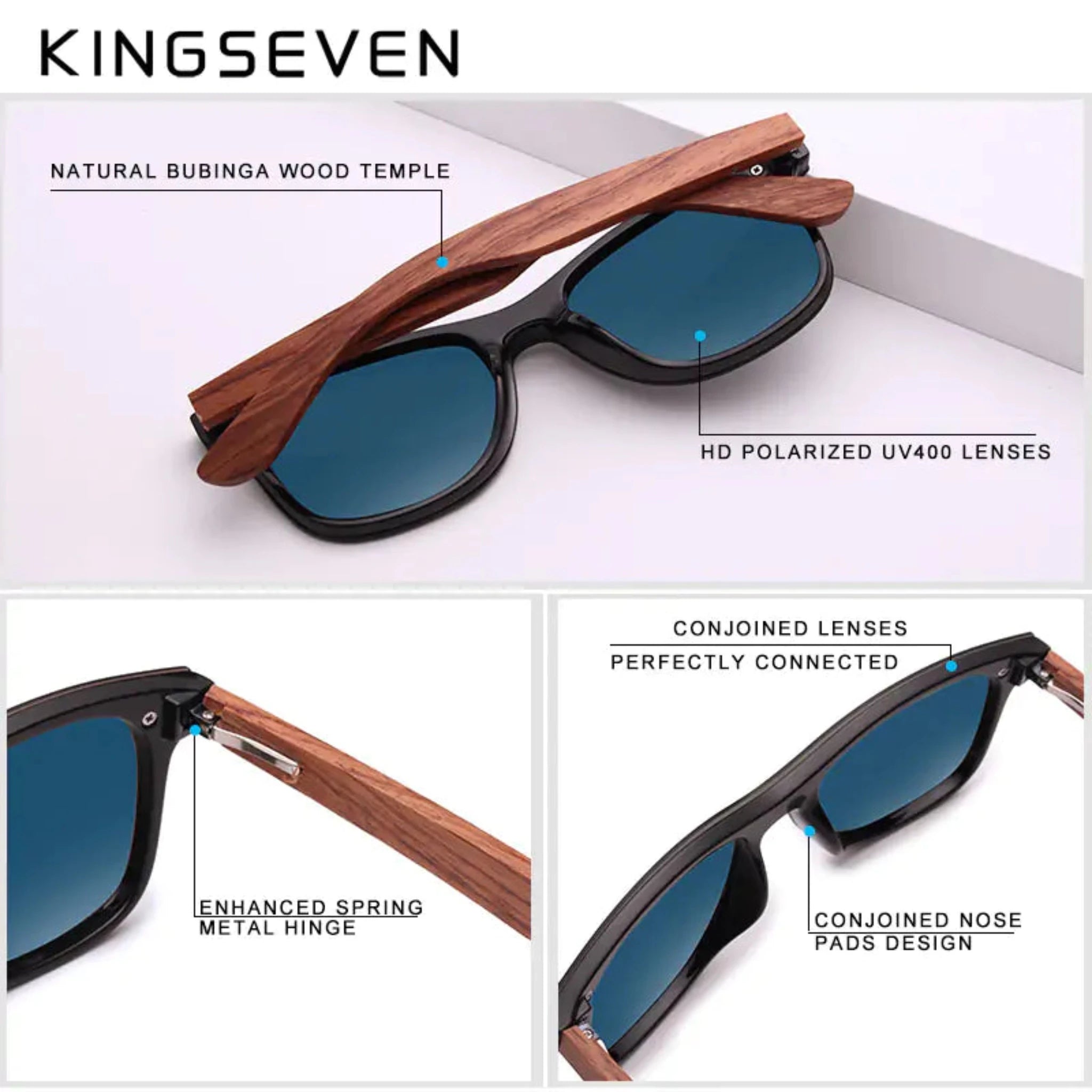 Natural Wooden Sunglasses features