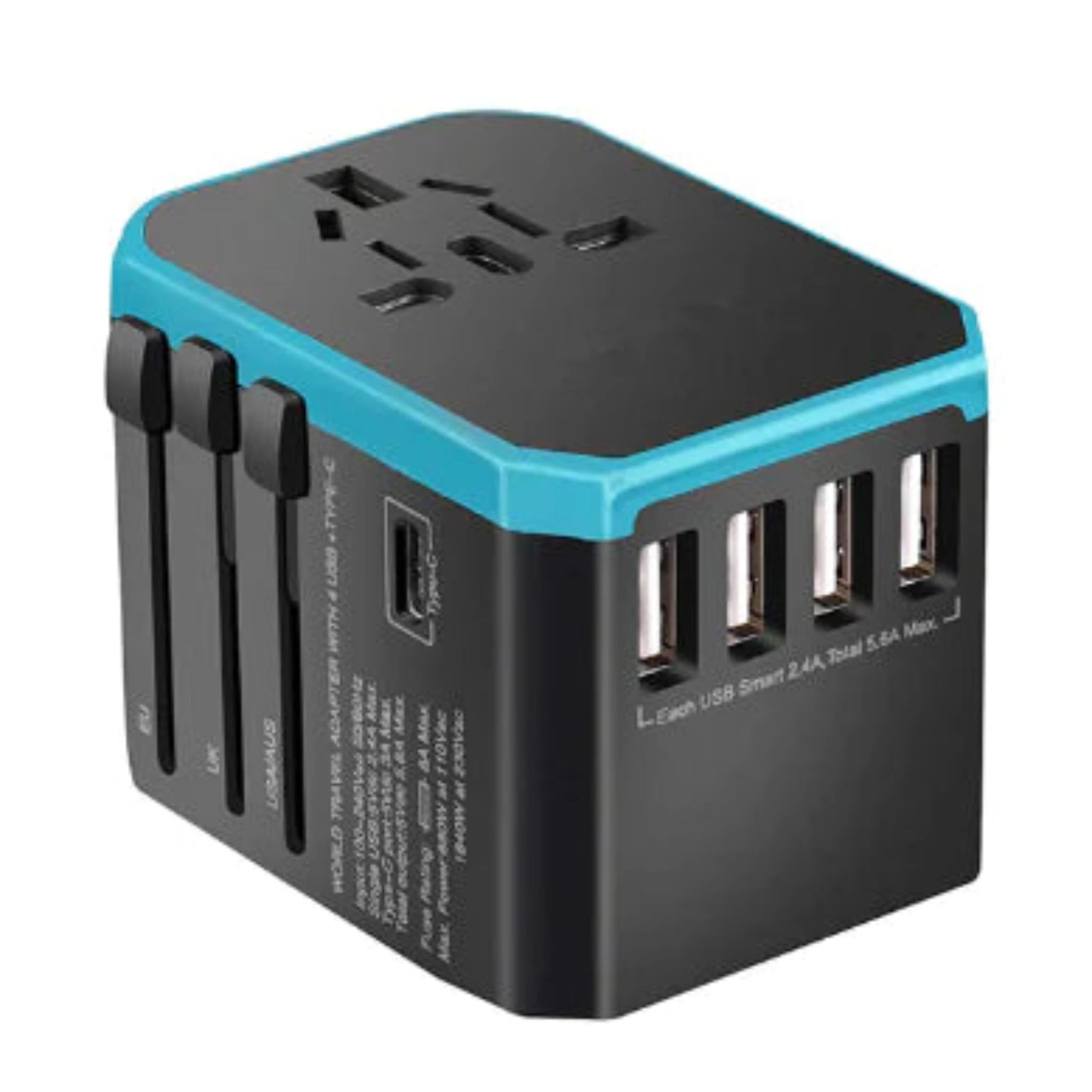 Ports Travel Adapter in Blue