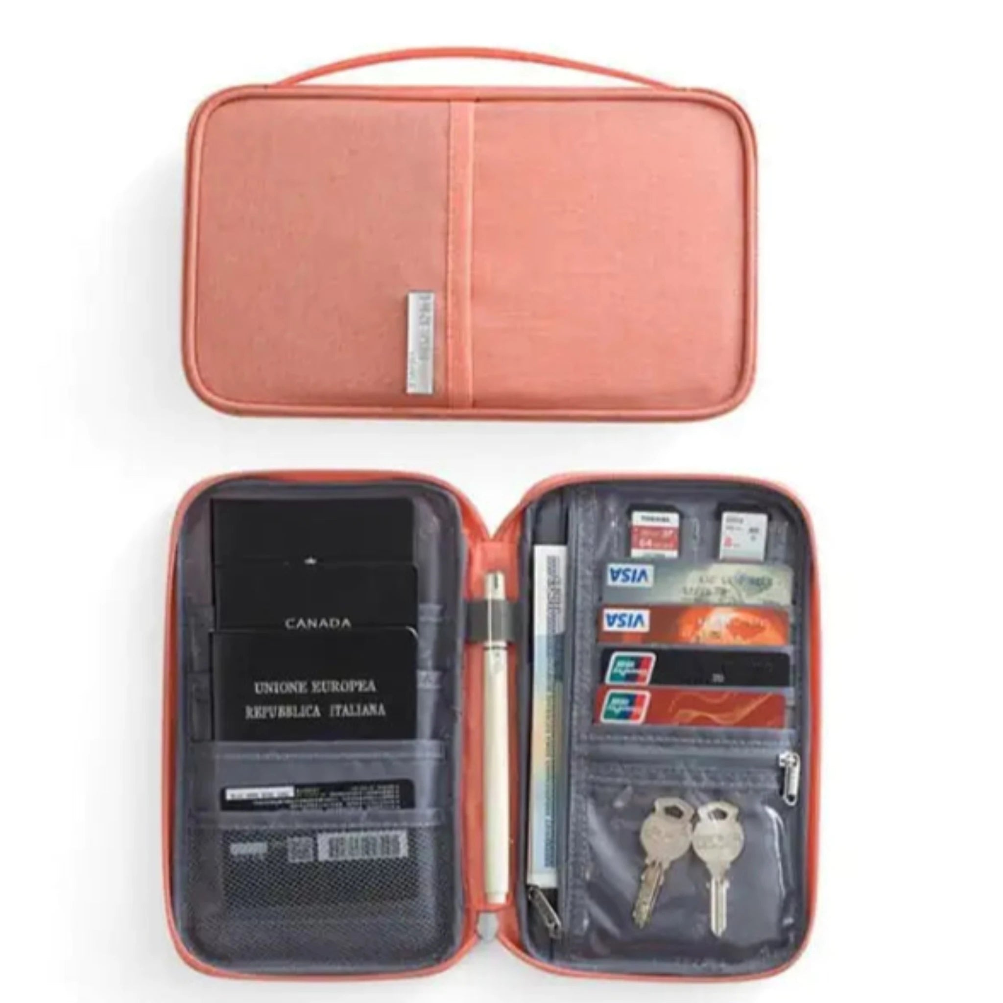 Travel Wallet in Pink (Small)