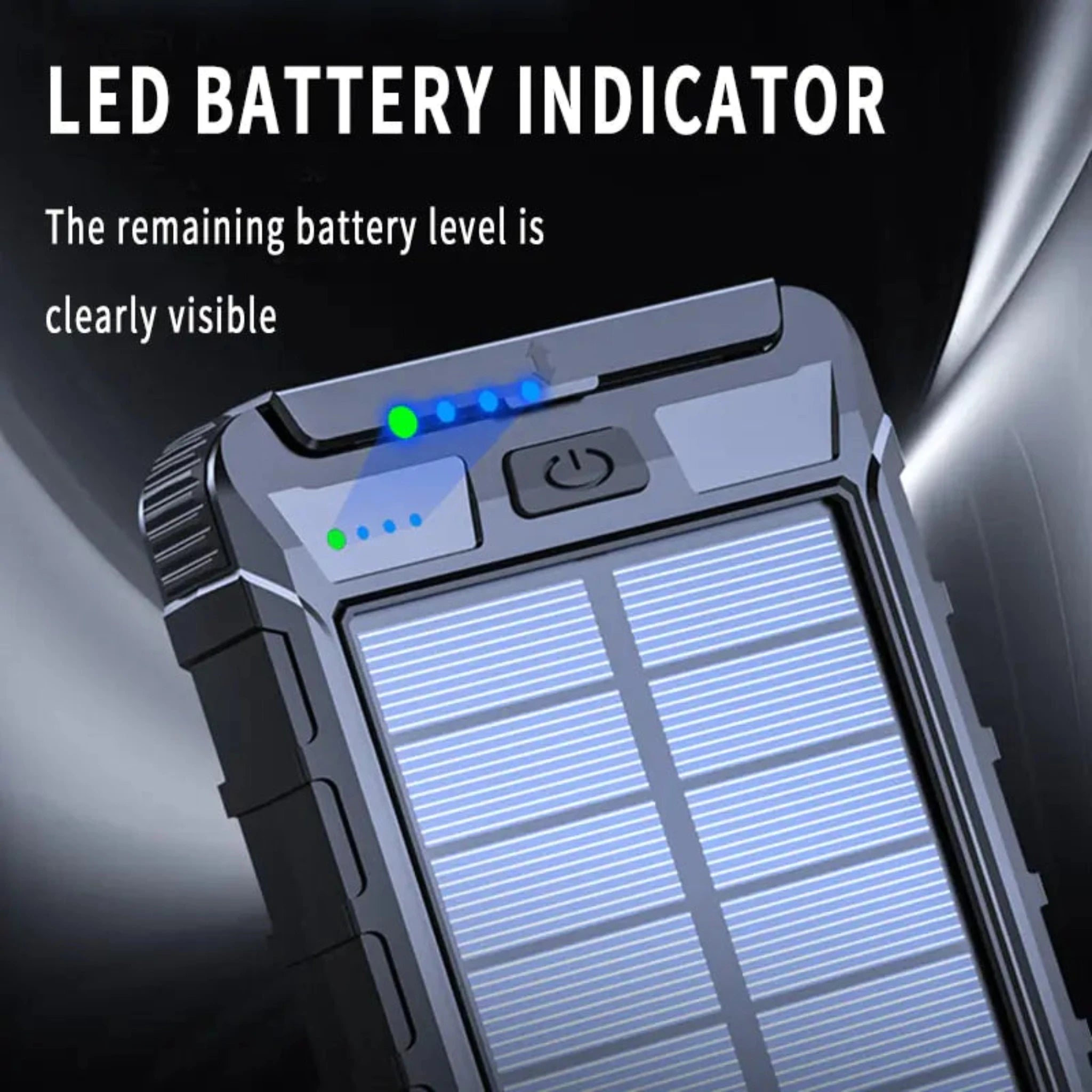 Waterproof Solar Fast Charging Portable Power Bank