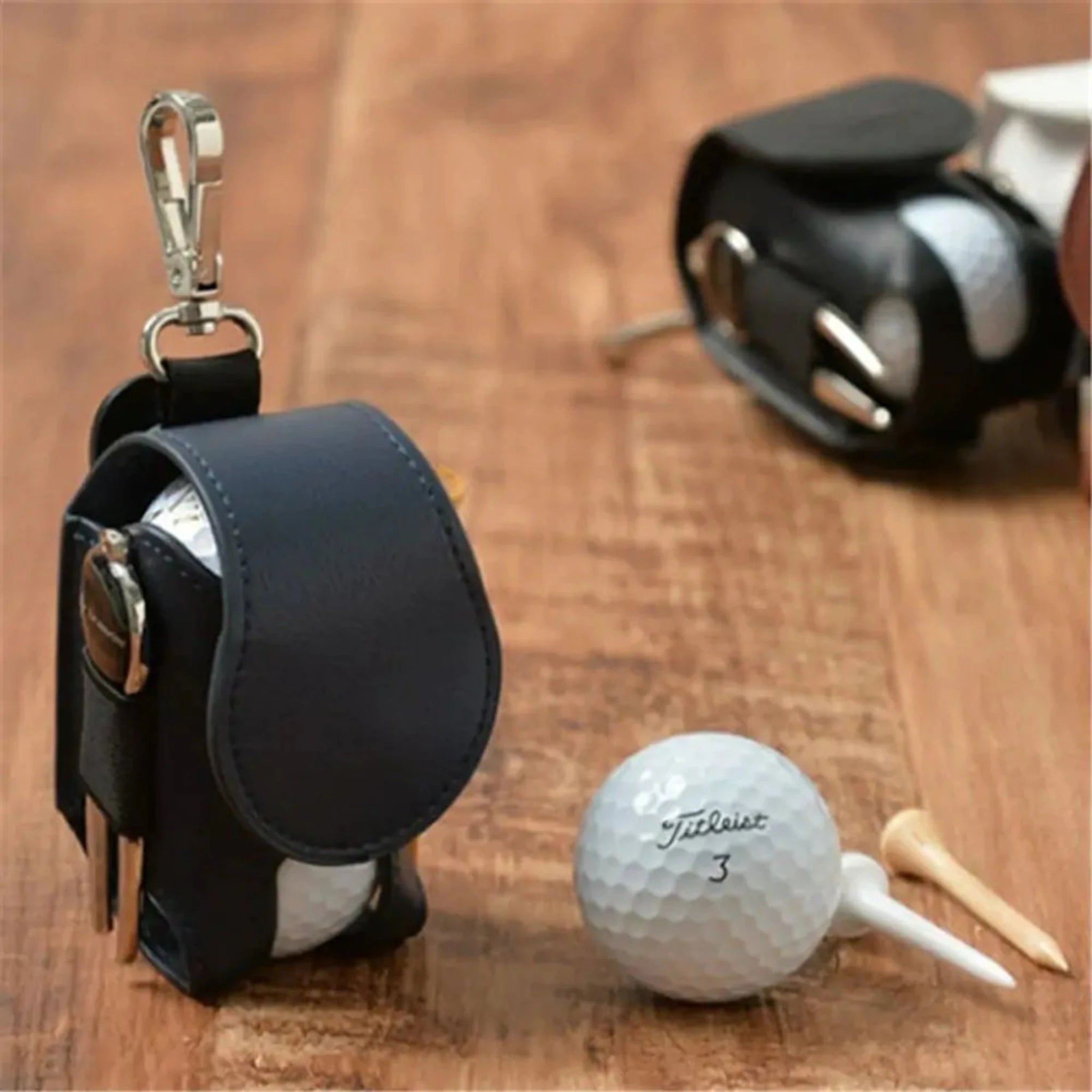 Mini Leather Golf Ball Pouch