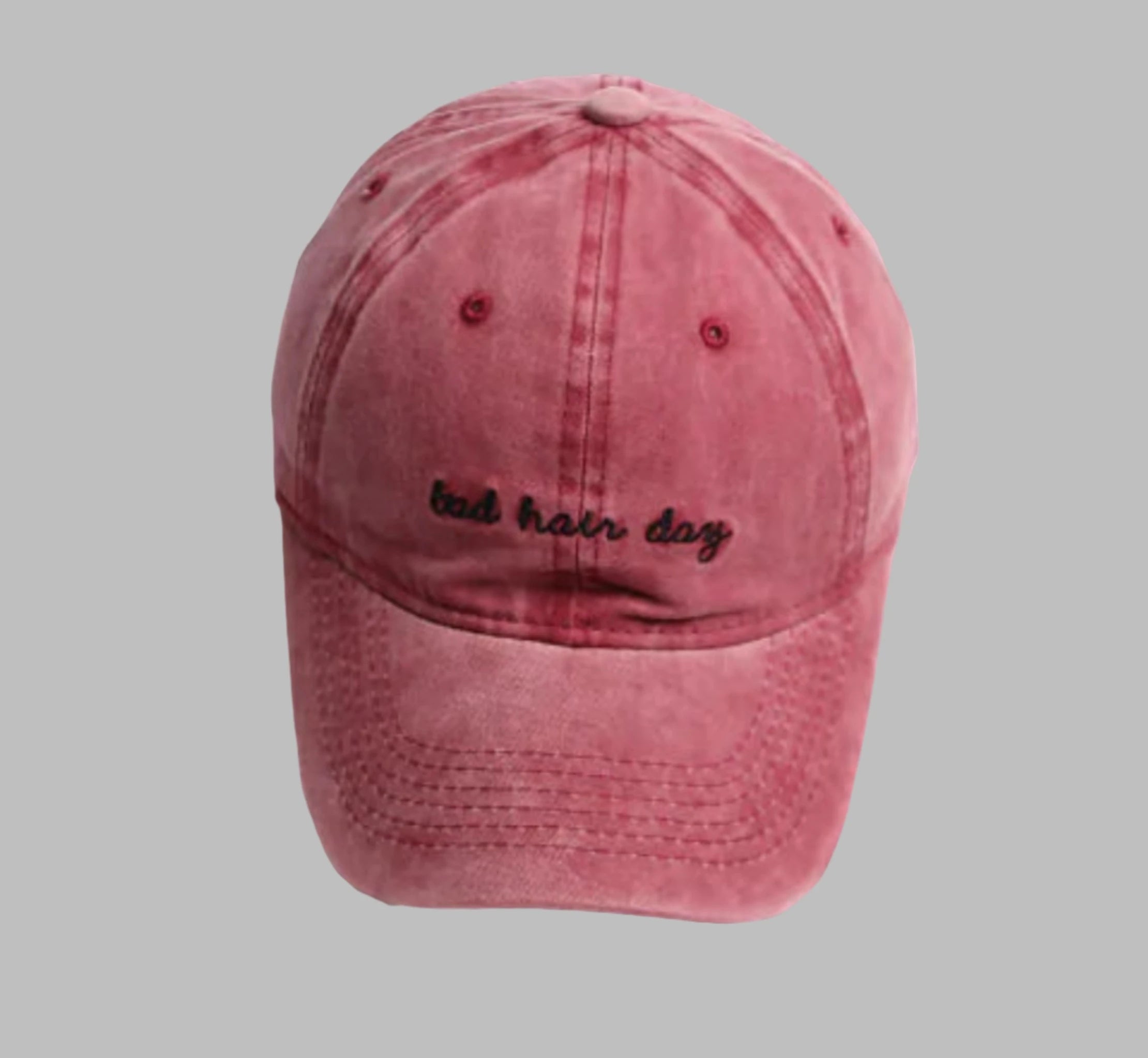 'Bad Hair Day' Embroidered Baseball Cap