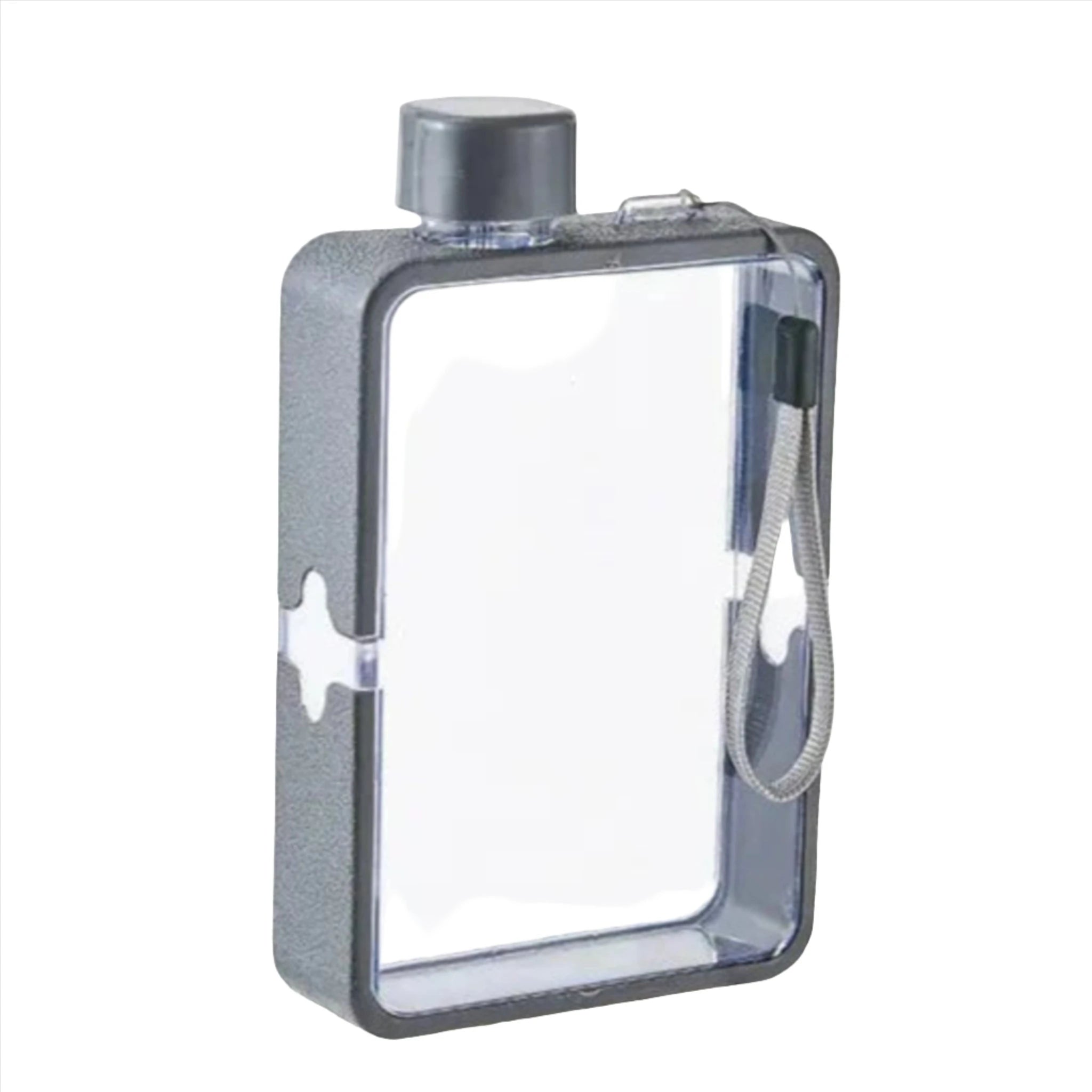 Flat Water Bottle in Gray